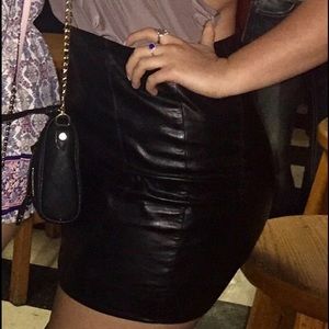 Arden B leather skirt