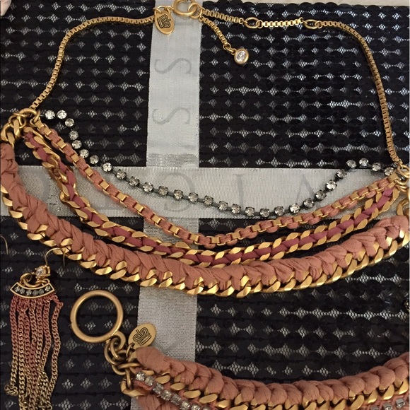 JUICY COUTURE DIAMOND NECKLACE EARRINGS BRACELET VINTAGE - Picture 4 of 5