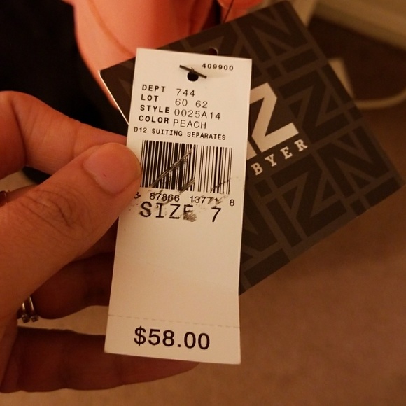 Coral and black mini dress tight fitted. - Picture 4 of 4