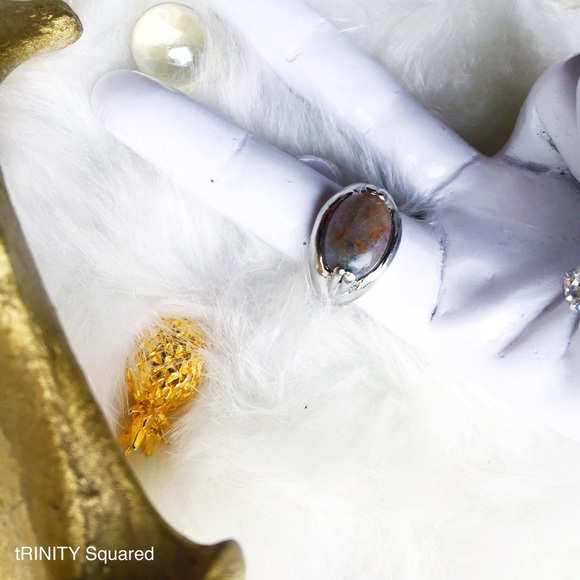 . {JASPER} Silver Victorian claw ring 9 - Picture 7 of 8