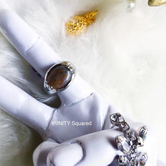 . {JASPER} Silver Victorian claw ring 9 - Picture 8 of 8