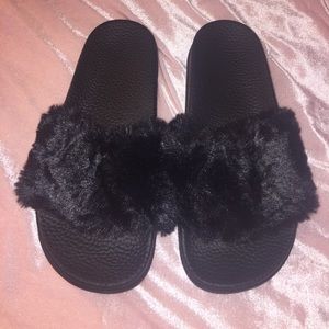 Black fur slides