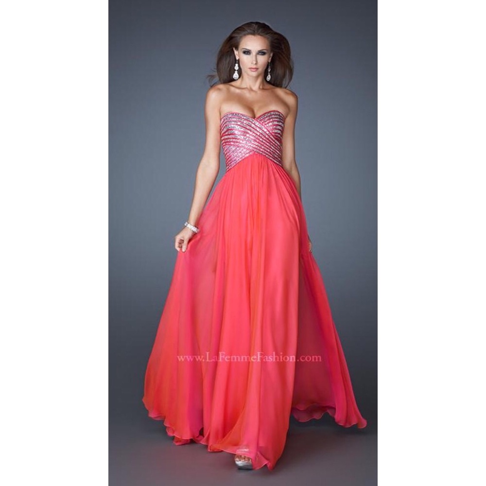 Pink Sequin Prom Dress