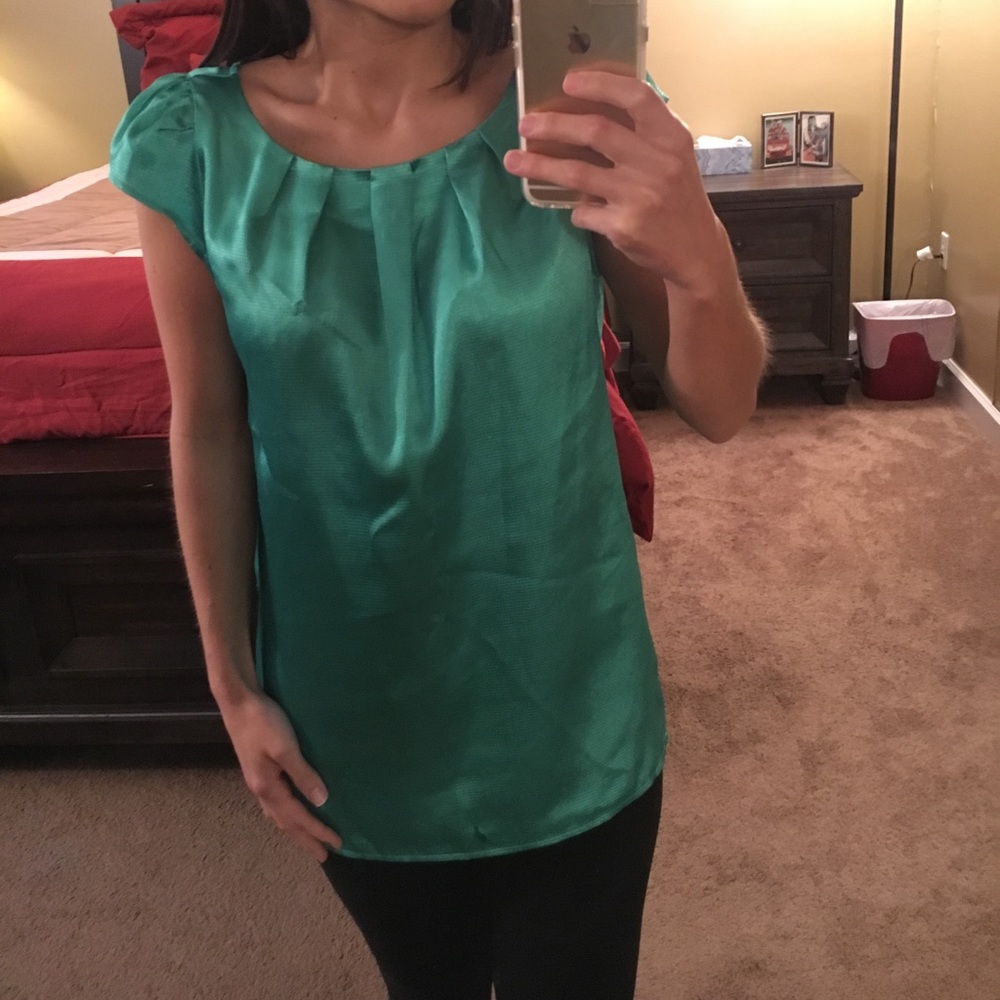 Green Business Casual Sleeveless Top