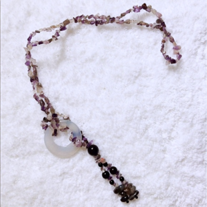 ✨NEW✨ Large Moonstone Pendant Amethyst Chakra Healing Crystal Necklace