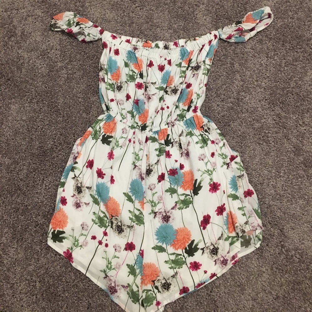 Kittenish Floral Romper TRADE