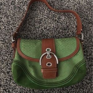 Small over the shoulder coach bag