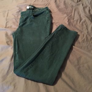 Green skinny jeans