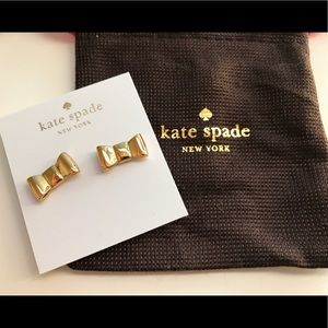 Kate Spade gold bow stud earrings