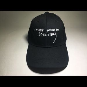 "i think about you sometimes" black ball cap
