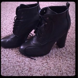 Black Lace Up Booties