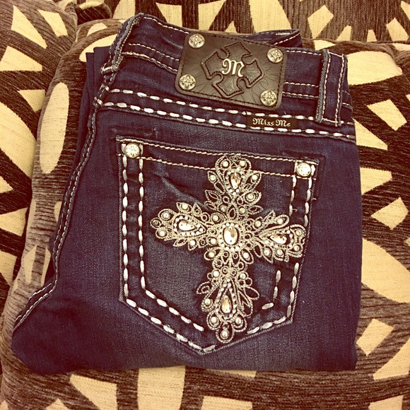 Miss me jeans bejeweled cross - Picture 1 of 8