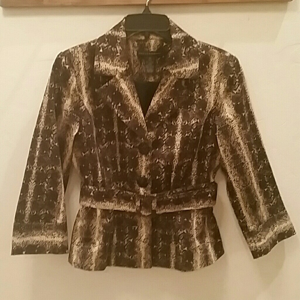 Grace Elements Top Jacket Blazer Snack Print