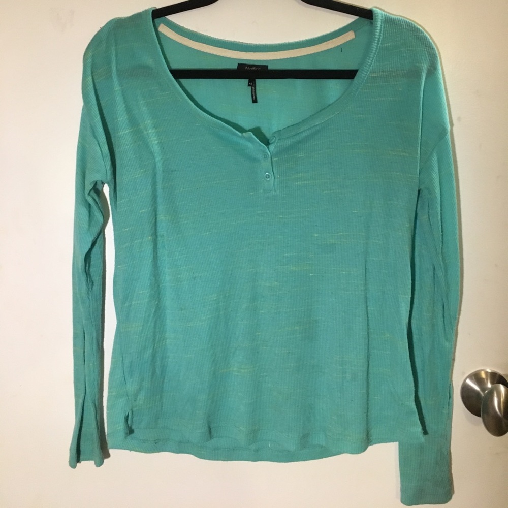 Green speckled long sleeve