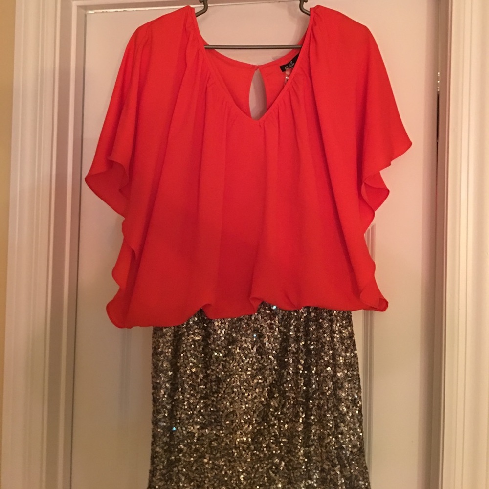 NWT C. Luce sequined dress