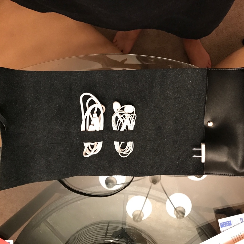 Tech accessories holder. Brand new black