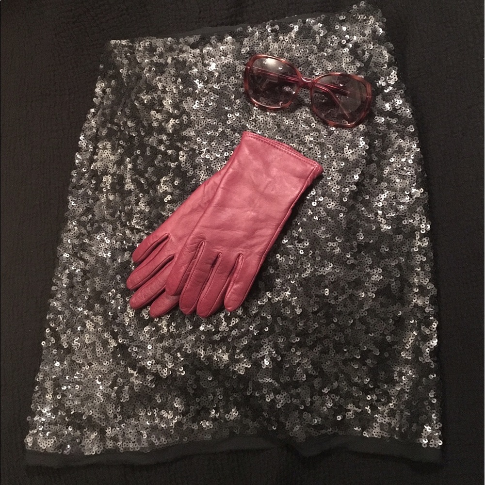 100% Silk black sequence skirt