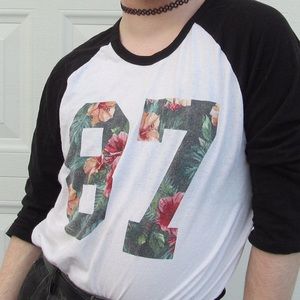 Floral 1987 Baseball Tee
