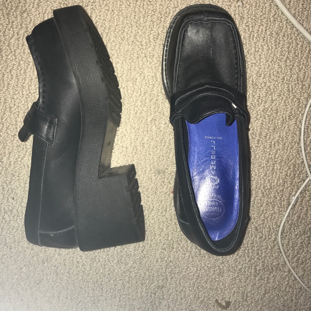 Jeffery Campbell black Platform loafers