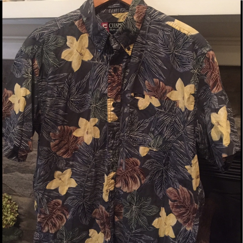 Chaps Floral/ Hawaiian shirt Size L