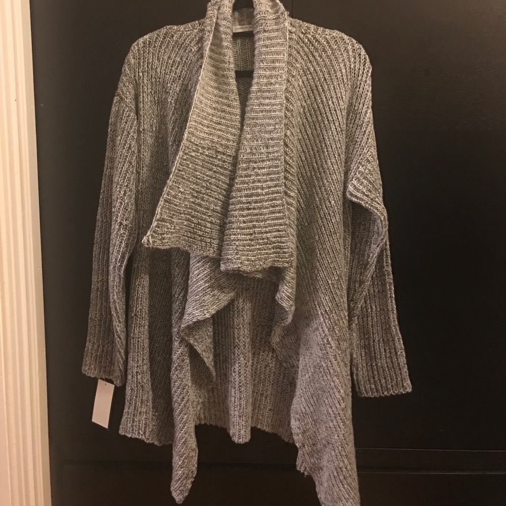 NWT Gorgeous grey draped cardigan