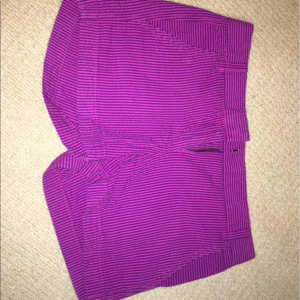 J. crew size XS Purple pen striped shorts!