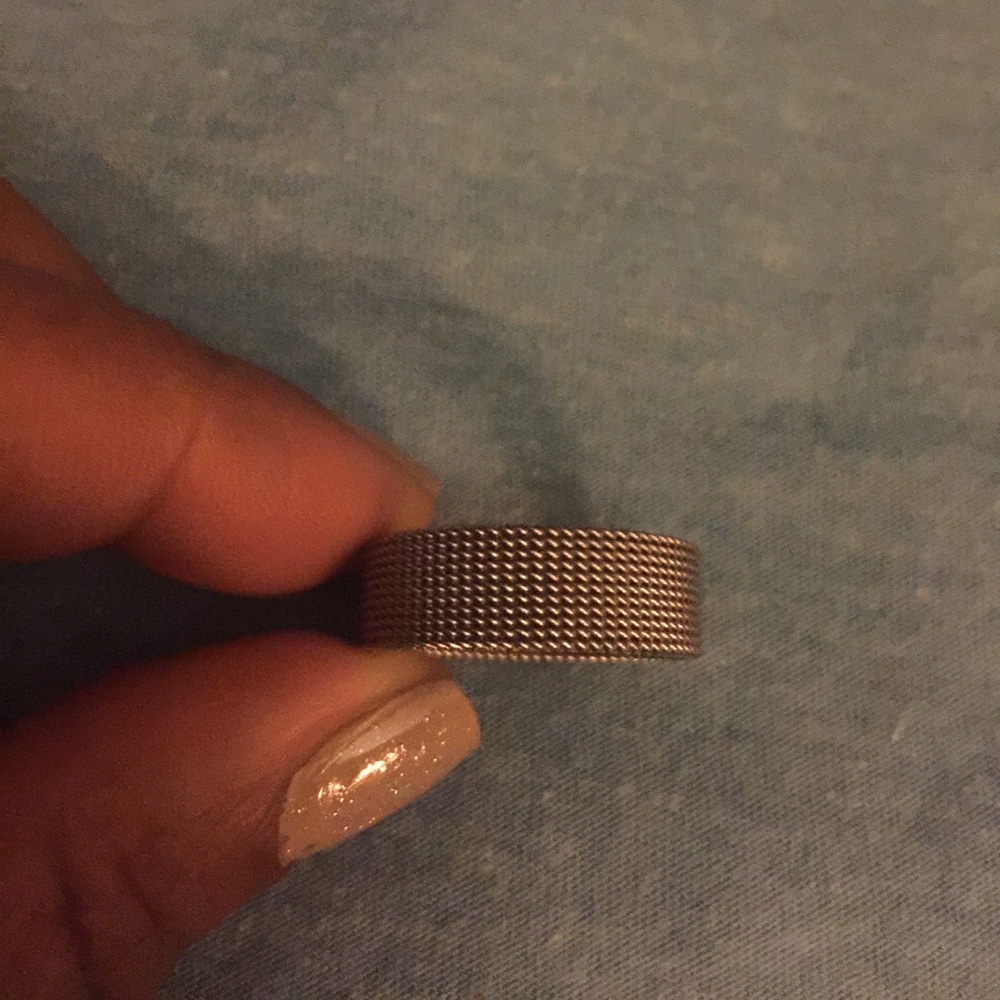 Silver mesh ring