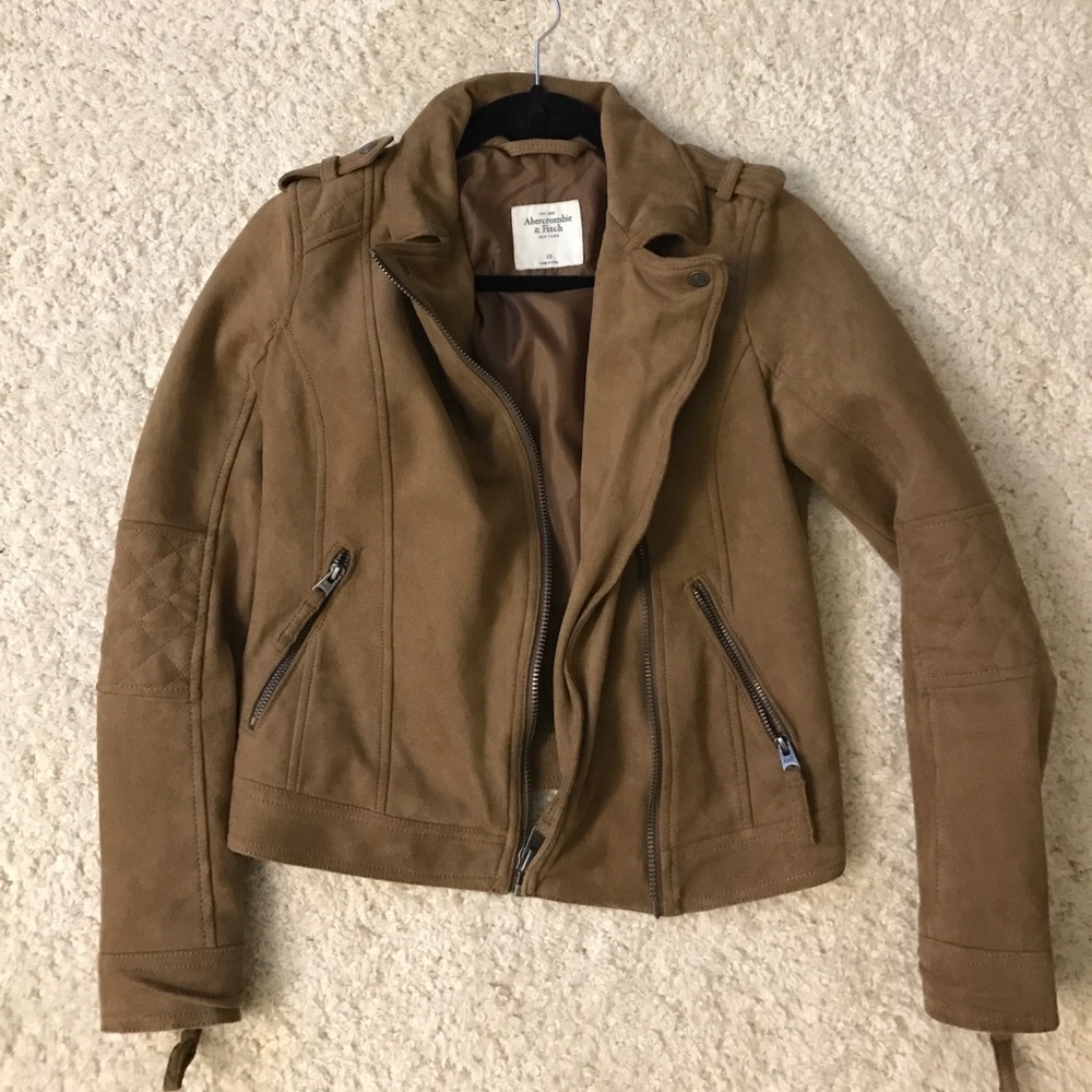 Abercrombie and Fitch real suede biker jacket