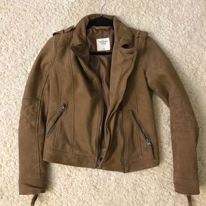 Abercrombie and Fitch real suede biker jacket