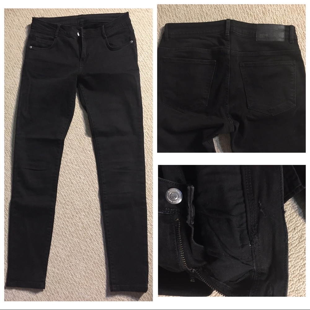 Zara black skinny jeans ankle length