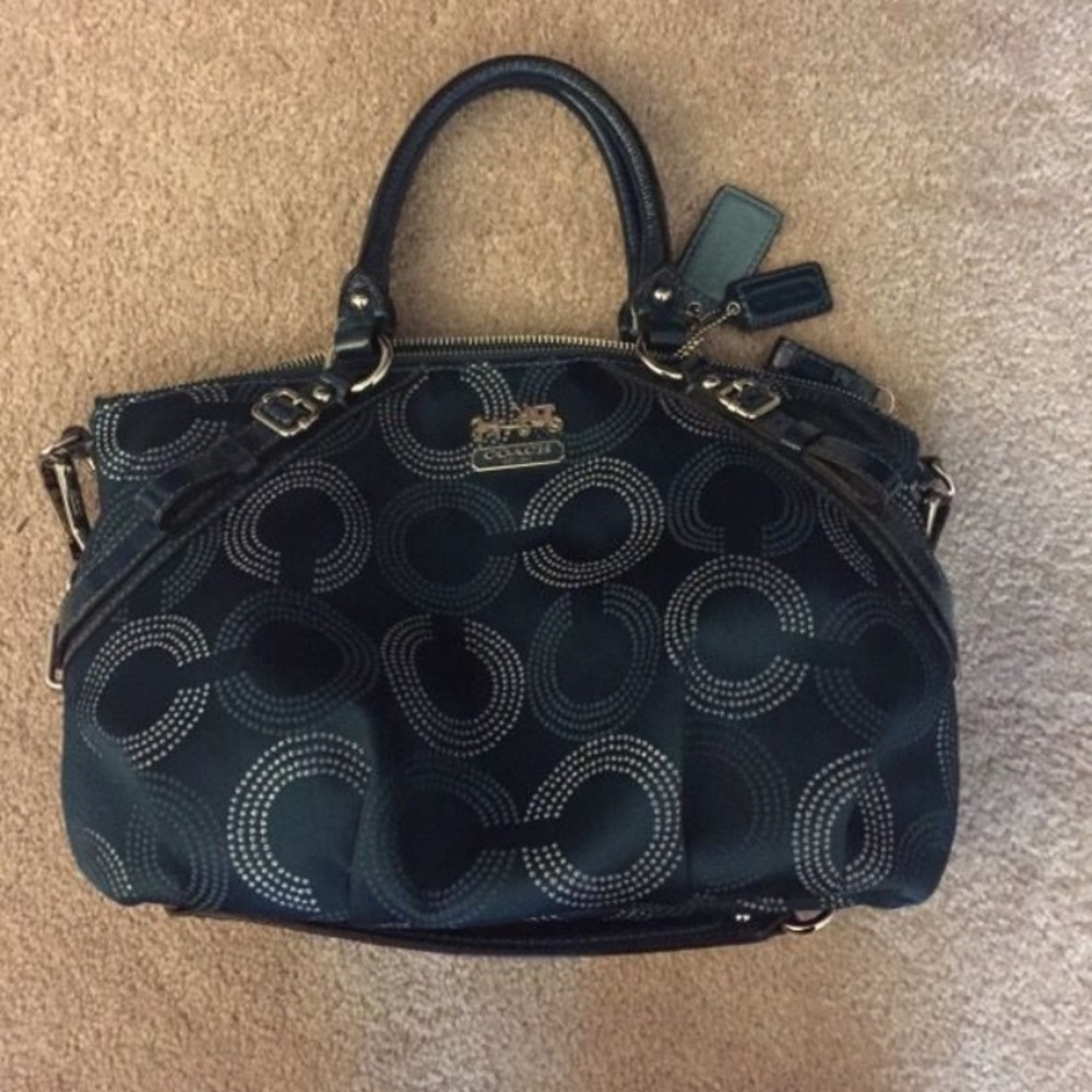 Dark teal Coach purse