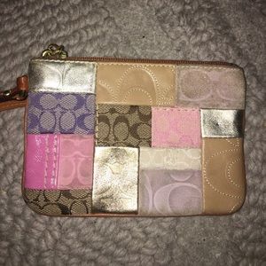 Coach patchwork wristlet