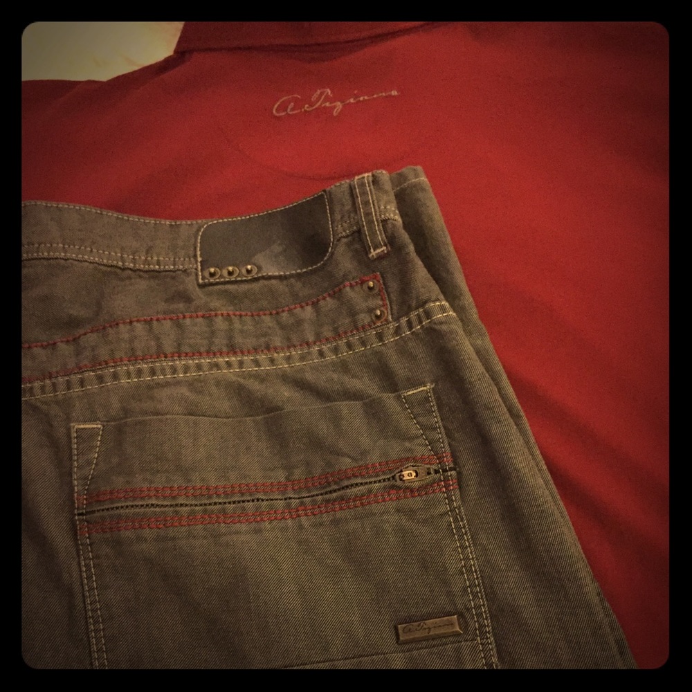 A shirt and pants set by   A. Tiziano