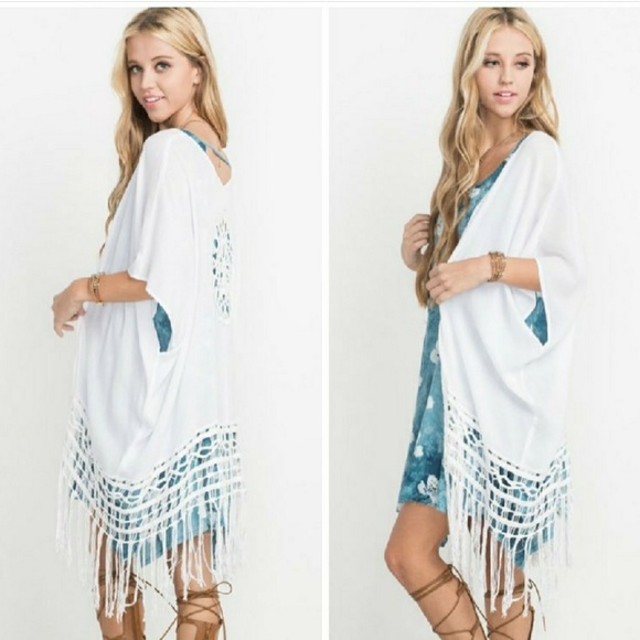 Tops - Fringe Kimono