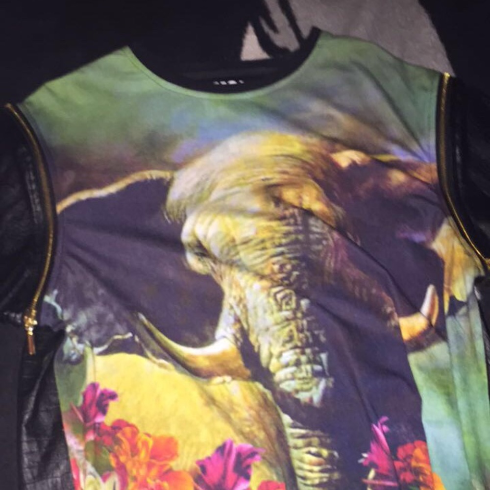 Smoke and Rise elephant leather shirt