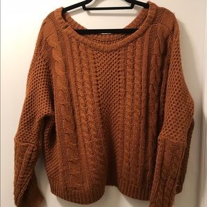 Cable swingy sweater