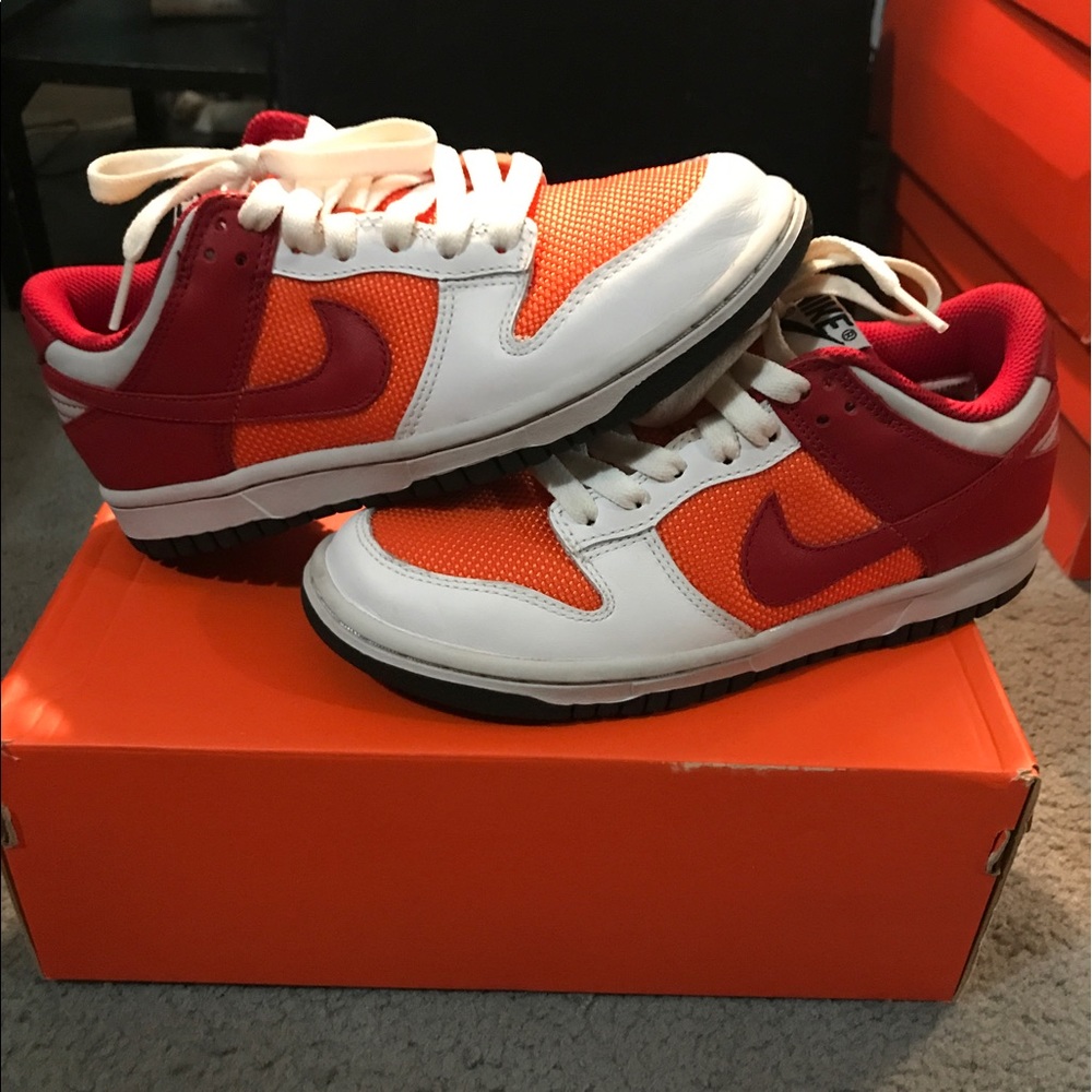 Like New Red/Orange/White Nike Dunks