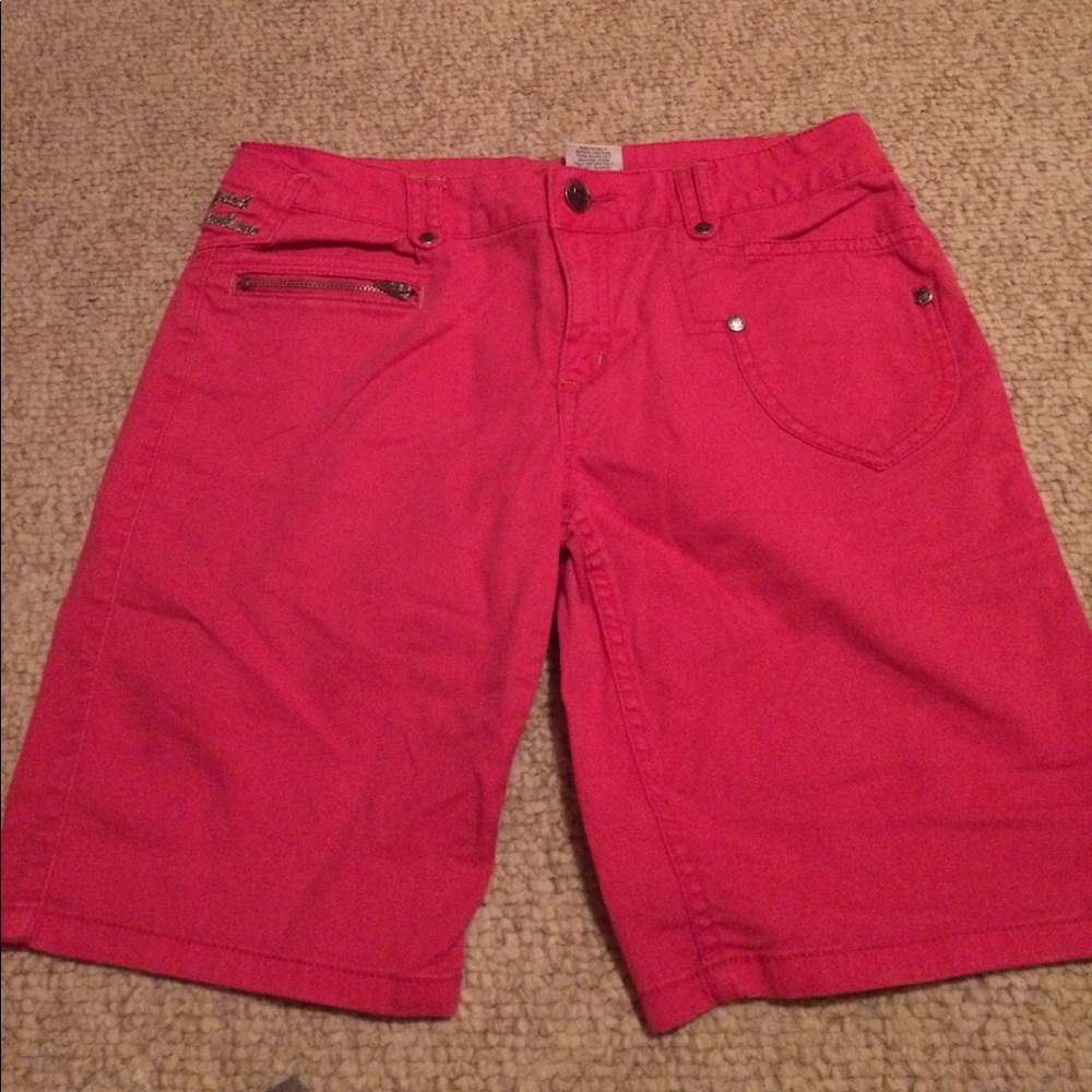 Disney Hannah Montana girl's pink jean shorts