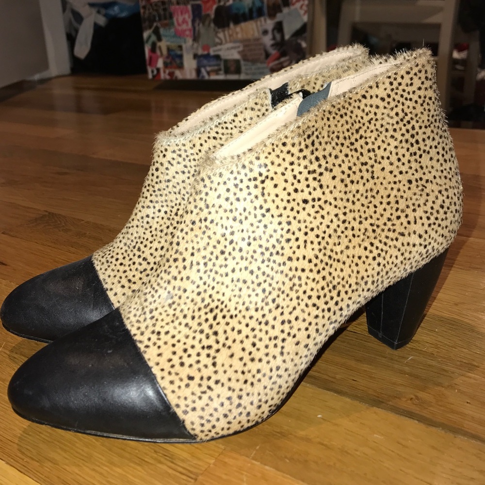 Loeffler Randall Tan Calf & Leather Booties