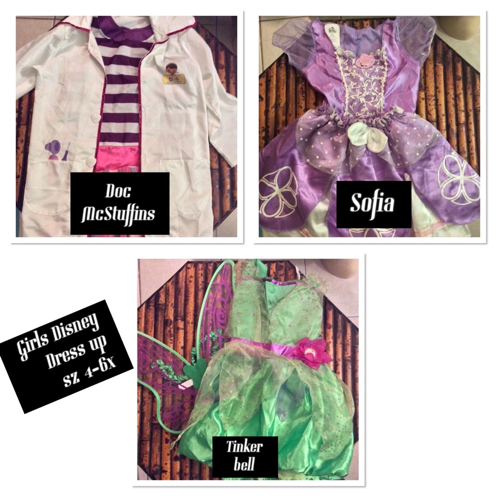 Girls Disney play dress up sz 4-6x