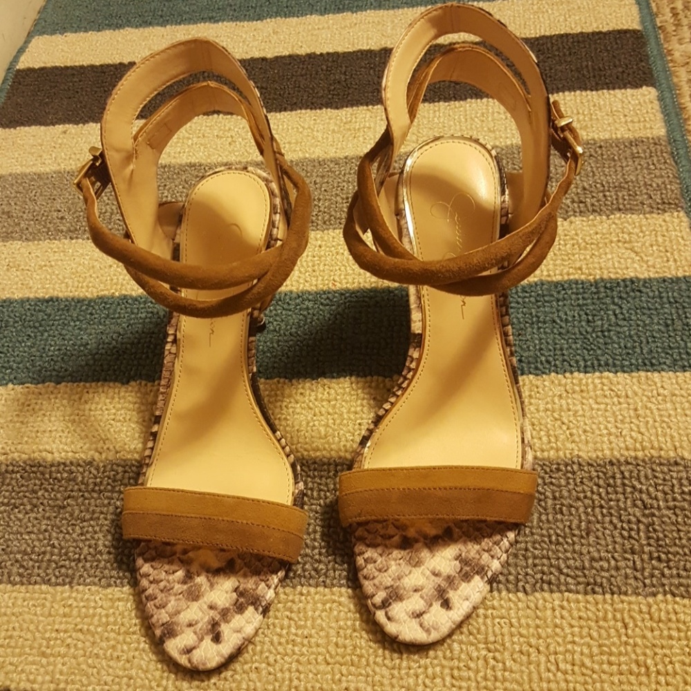 Jessica Simpson snakeskin heels