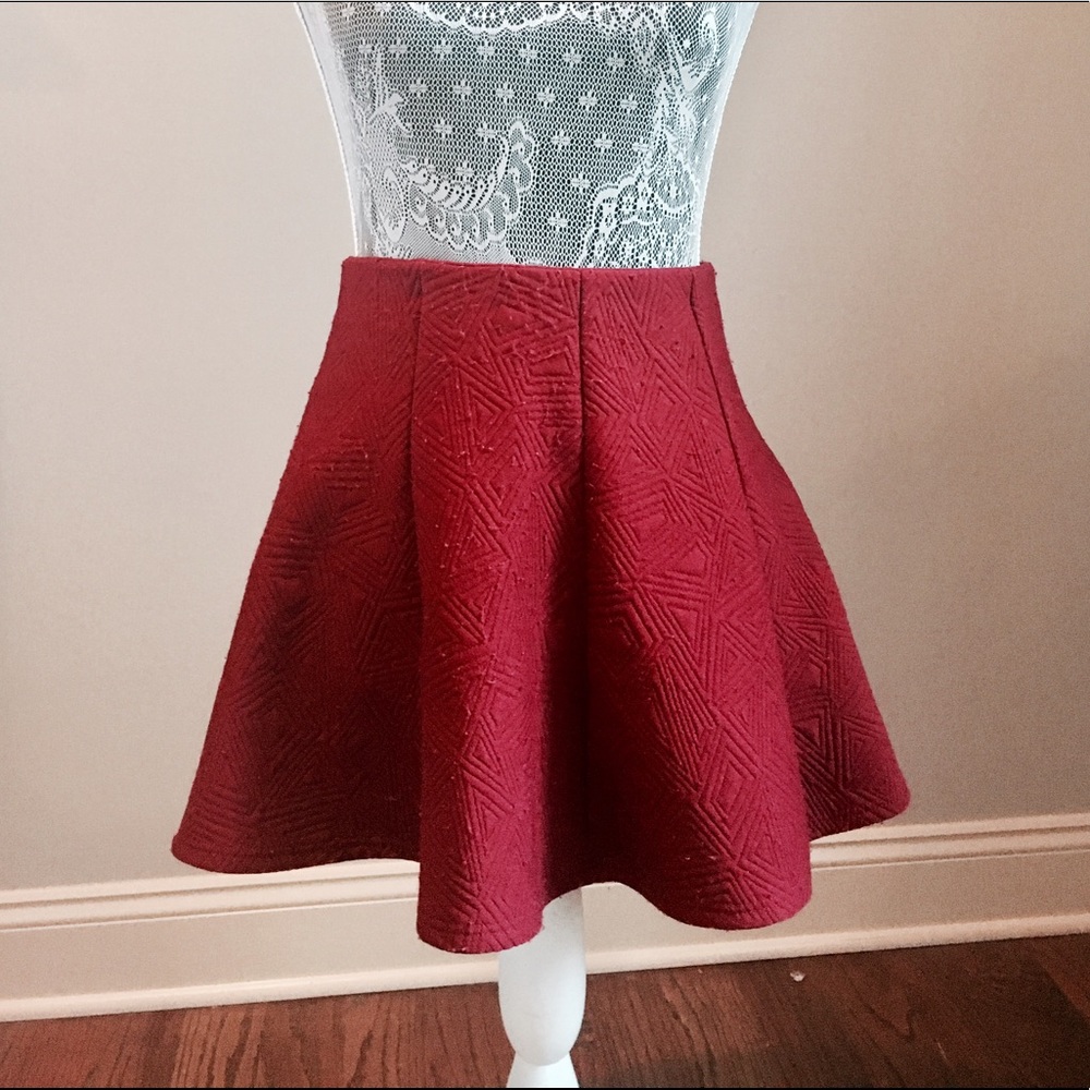Maroon Skater Skirt