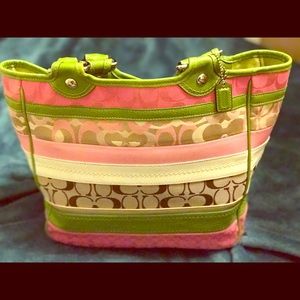 Multi print coach tote