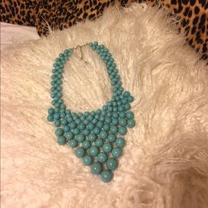 Turquoise bubble statement necklace
