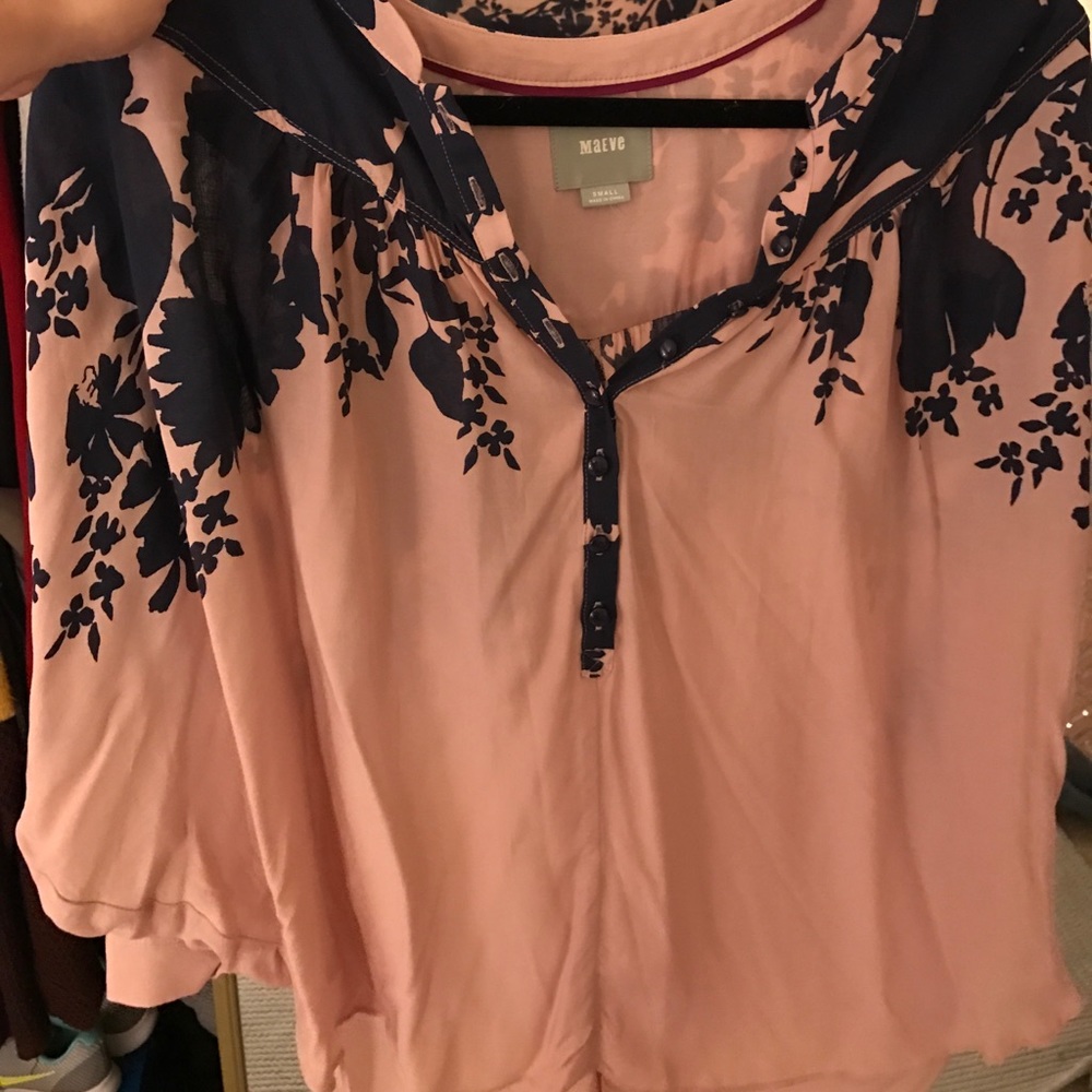 Anthropologie Floral Blouse