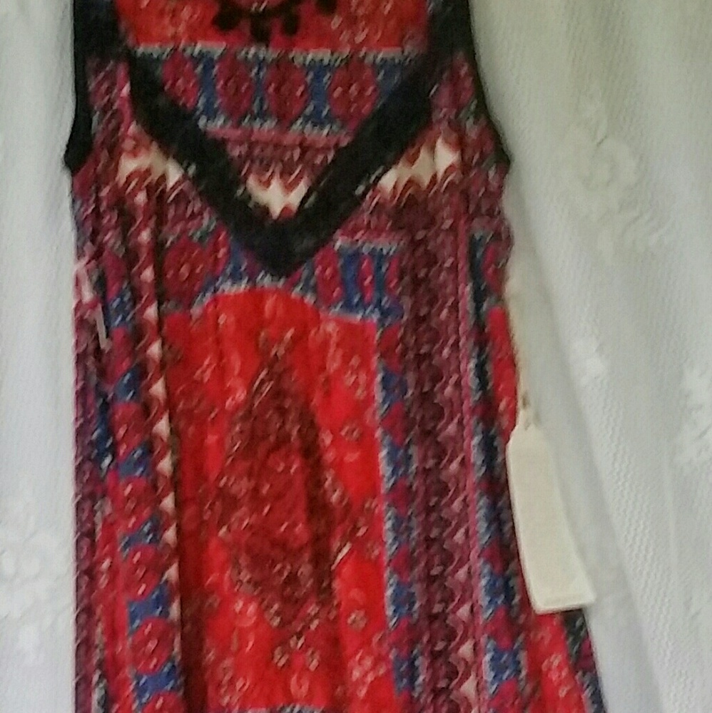 NWT BAND OF GYPSIES BOHEMIAN MAXI DRESS - Picture 4 of 6