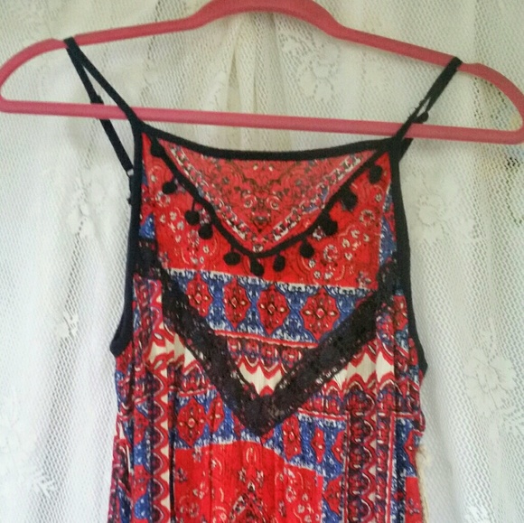 NWT BAND OF GYPSIES BOHEMIAN MAXI DRESS - Picture 2 of 6