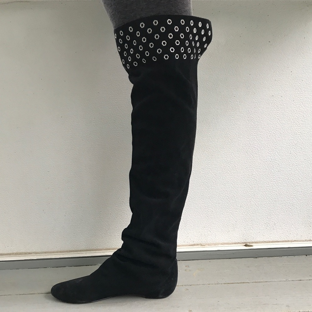 Vintage Delman Over the Knee Black Boots