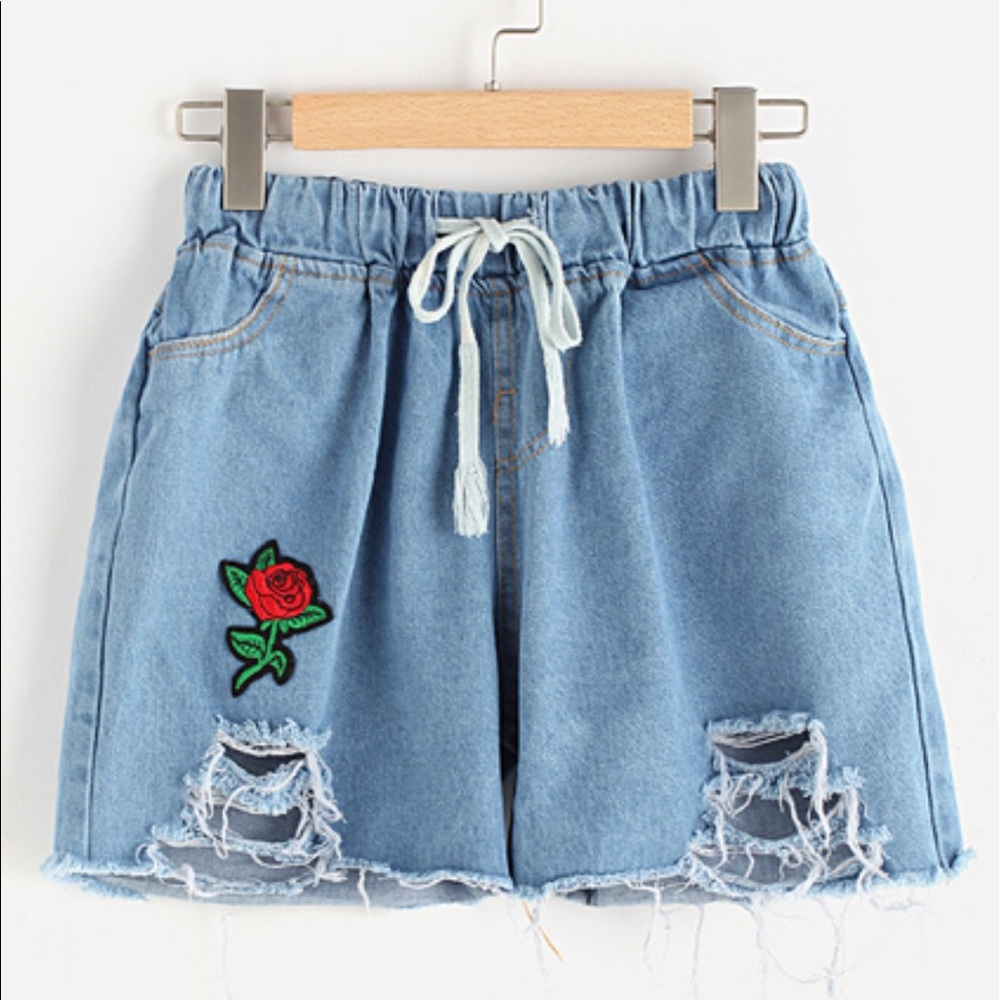 Denim shorts
