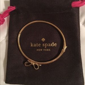 Kate Spade gold dainty bow bangle